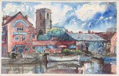 Cyril Arthur Lewis 20th Century Water Color The Old Granary Tea House by Cyril Arthur Lewis - 4737906