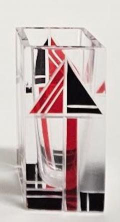 Czech Art Deco Geometric Decanter Set Art Deco Collection - 4291079