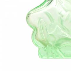 Czech Art Deco Green Tinted Glass Perfume Bottle - 4675948