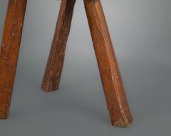 D Shaped 19th Century Rustic Stool - 1233828