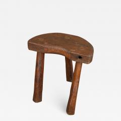 D Shaped 19th Century Rustic Stool - 1234748