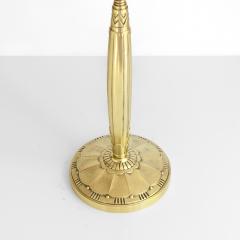DANISH ART DECO POLISHED BRONZE TABLE LAMP WITH FLUTED COLUMN FORM  - 4387545