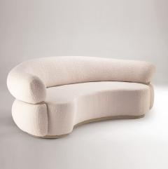 DOOQ Contemporary Portugese Light Grey Boucle Fabric Malibu Sofa - 4613311