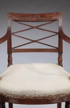 DOUBLE X BACK ARMCHAIR WITH CARVED TOP RAIL - 3862830