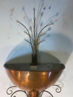 DRAMATIC MONUMENTAL ART DECO COPPER NICKEL AND LUCITE BALL SCONCE - 1798244