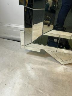 DRAMATIC MONUMENTAL MODERN FACETED MIRROR - 2858706