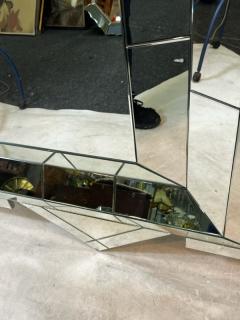DRAMATIC MONUMENTAL MODERN FACETED MIRROR - 2858708
