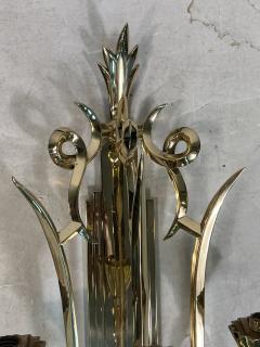 Dagobert Peche INCREDIBLE MONUMENTAL RARE POLISHED EIGHT LIGHT BRASS SCONCE BY DAGOBERT PECHE - 3347126