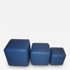 Dakota Jackson Group of Three Leather Cubes Seats - 3018986