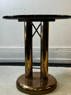 Dakota Jackson POST MODERN BRASS AND BLACK MARBLE TABLES - 2822589