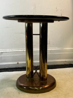 Dakota Jackson POST MODERN BRASS AND BLACK MARBLE TABLES - 2822594