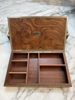 Dal Negro Treviso Burl Wood and Brass Playing Card Boxes Set of Three - 4381339