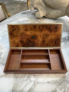 Dal Negro Treviso Burl Wood and Brass Playing Card Boxes Set of Three - 4381342