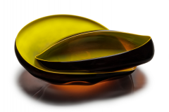 Dale Chihuly Black Basket Set with Canary Lip Wraps 2006 - 4343173