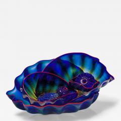 Dale Chihuly Opera Blue Seaform Set with Turkish Red Lip Wraps 1999 - 4344516