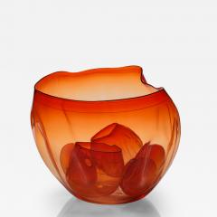 Dale Chihuly Phantom Red Basket Set with Ombre Lip Wraps 2002 - 4344529