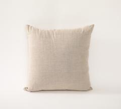 Damask Applique Beaded Linen Pillow - 3558314