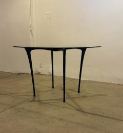 Dan Johnson 4 Painted Gazelle 10B chairs Glass Top Table in cast aluminum by Dan Johnson - 3418993