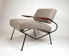 Dan Johnson Dan Johnson Iron Lounge Chair with Bent Walnut Plywood Armrests - 756199