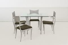 Dan Johnson Dan Johnson Style Aluminum Glass Dining Set by Kessler Industries Indoor Out - 4479597