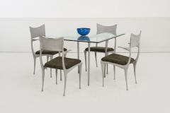 Dan Johnson Dan Johnson Style Aluminum Glass Dining Set by Kessler Industries Indoor Out - 4479598