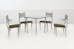Dan Johnson Dan Johnson Style Aluminum Glass Dining Set by Kessler Industries Indoor Out - 4479599
