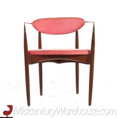 Dan Johnson Dan Johnson for Selig Mid Century Brass and Walnut Viscount Chairs Pair - 3684143