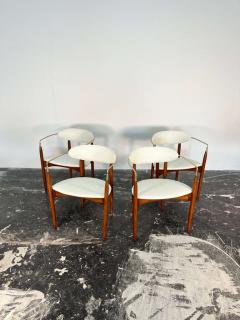 Dan Johnson Dan Johnson for Selig Viscount Chairs in Leather Set of 4 - 3616056