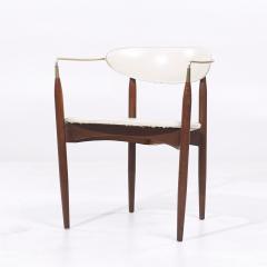 Dan Johnson Dan Johnson for Selig Viscount Mid Century Brass and Walnut Chair - 3839705