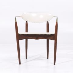 Dan Johnson Dan Johnson for Selig Viscount Mid Century Brass and Walnut Chair - 3839706