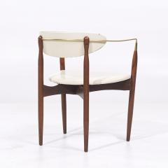 Dan Johnson Dan Johnson for Selig Viscount Mid Century Brass and Walnut Chair - 3839711