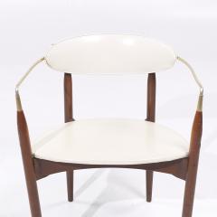 Dan Johnson Dan Johnson for Selig Viscount Mid Century Brass and Walnut Chair - 3839713