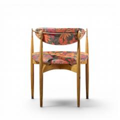 Dan Johnson Dan Johnson for Selig Viscount Mid Century Brass and Walnut Chair - 4687499