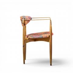 Dan Johnson Dan Johnson for Selig Viscount Mid Century Brass and Walnut Chair - 4687501