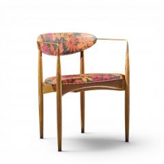 Dan Johnson Dan Johnson for Selig Viscount Mid Century Brass and Walnut Chair Pair - 4687274