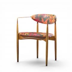Dan Johnson Dan Johnson for Selig Viscount Mid Century Brass and Walnut Chair Pair - 4687278