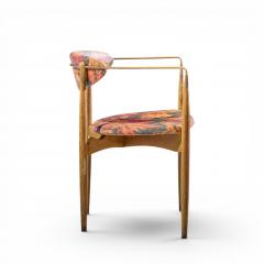 Dan Johnson Dan Johnson for Selig Viscount Mid Century Brass and Walnut Chair Pair - 4687283