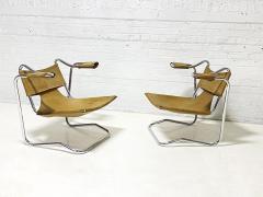 Dan Johnson Leather Sling Chairs 1970 - 2088986