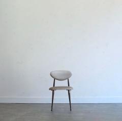 Dan Johnson Set of Four Dining Chairs in Chenille and Bronze by Dan Johnson C 1950s - 4094977