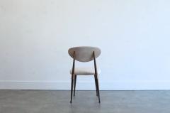 Dan Johnson Set of Four Dining Chairs in Chenille and Bronze by Dan Johnson C 1950s - 4094980