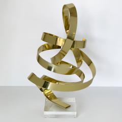 Dan Murphy Dan Murphy Gold Tone Abstract Ribbon Sculpture - 1055895