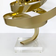 Dan Murphy Dan Murphy Gold Tone Abstract Ribbon Sculpture - 1055897