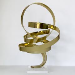 Dan Murphy Dan Murphy Gold Tone Abstract Ribbon Sculpture - 1055898