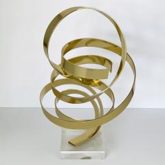 Dan Murphy Dan Murphy Gold Tone Abstract Ribbon Sculpture - 1055899