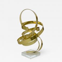 Dan Murphy Dan Murphy Gold Tone Abstract Ribbon Sculpture - 1056242