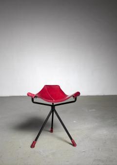 Dan Wenger Dan Wenger iron and leather Quark Stool USA - 1057538