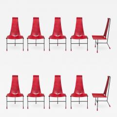 Dan Wenger Set of Ten Dan Wenger Tripod Dining Chairs - 542996