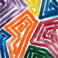 Dana Gordon 12 Shapes Abstract painting 2024 - 3656059