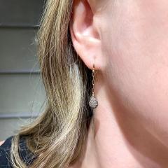 Dana Kellin Dana Kellin Diamond Rosebud Drop Gold Chain Dangle Earrings - 4757455