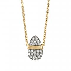 Dana Kellin Dana Kellin Elliptical Pave Diamond Drop Necklace - 4817619